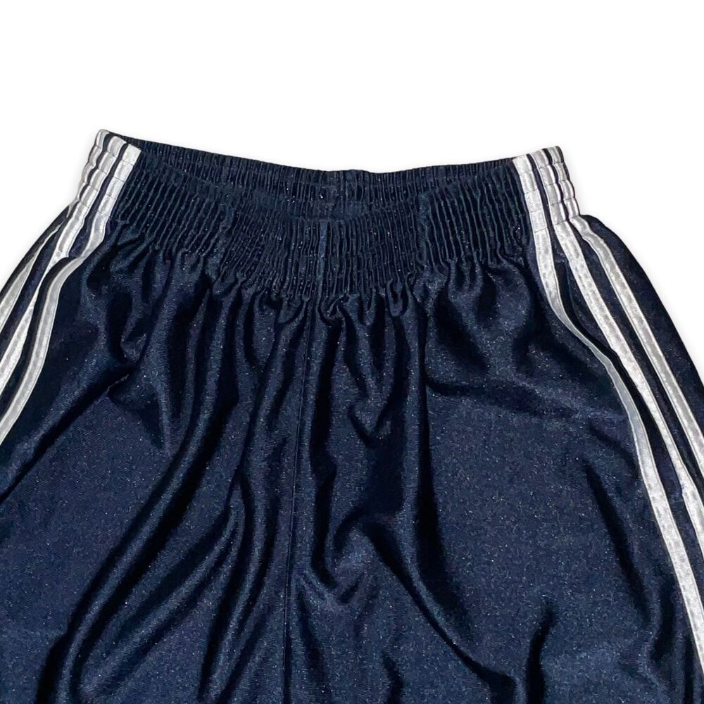 Adidas Vintage Rare Basic Stripe Basketball Shorts Navy Blue Dazzle Medium - Picture 7 of 11